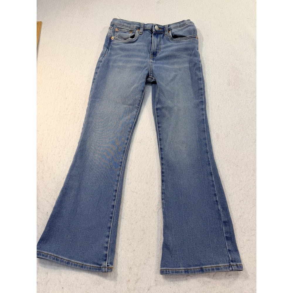 Levi's 726 Flare Girls Light Wash Blue Denim Jeans Cotton Pockets Size 12 Casual